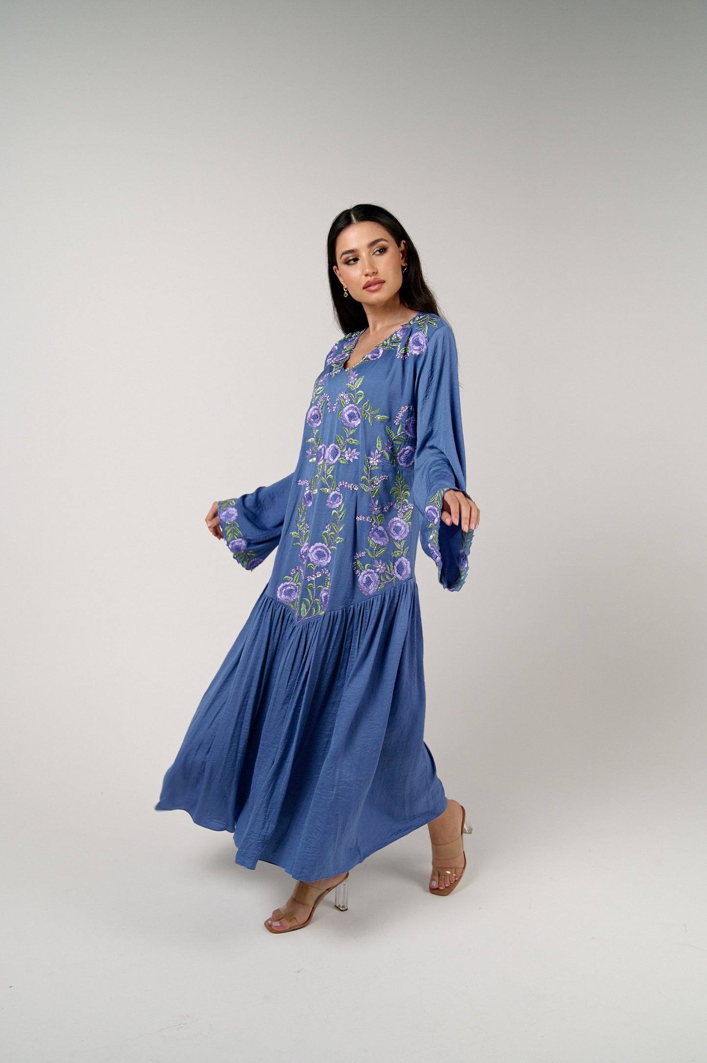 Purple Petals Caftan