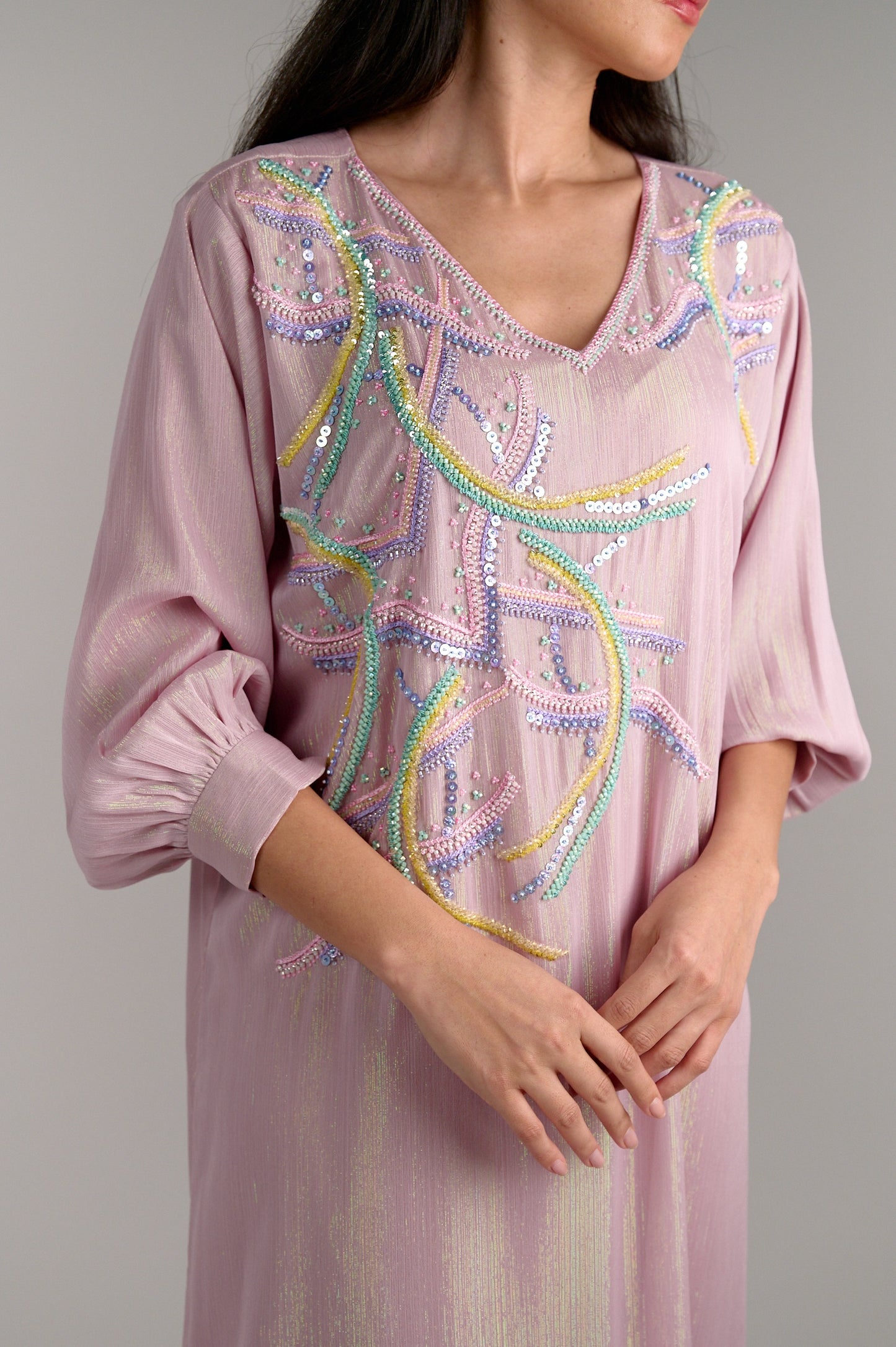 Rosy Elegance Caftan