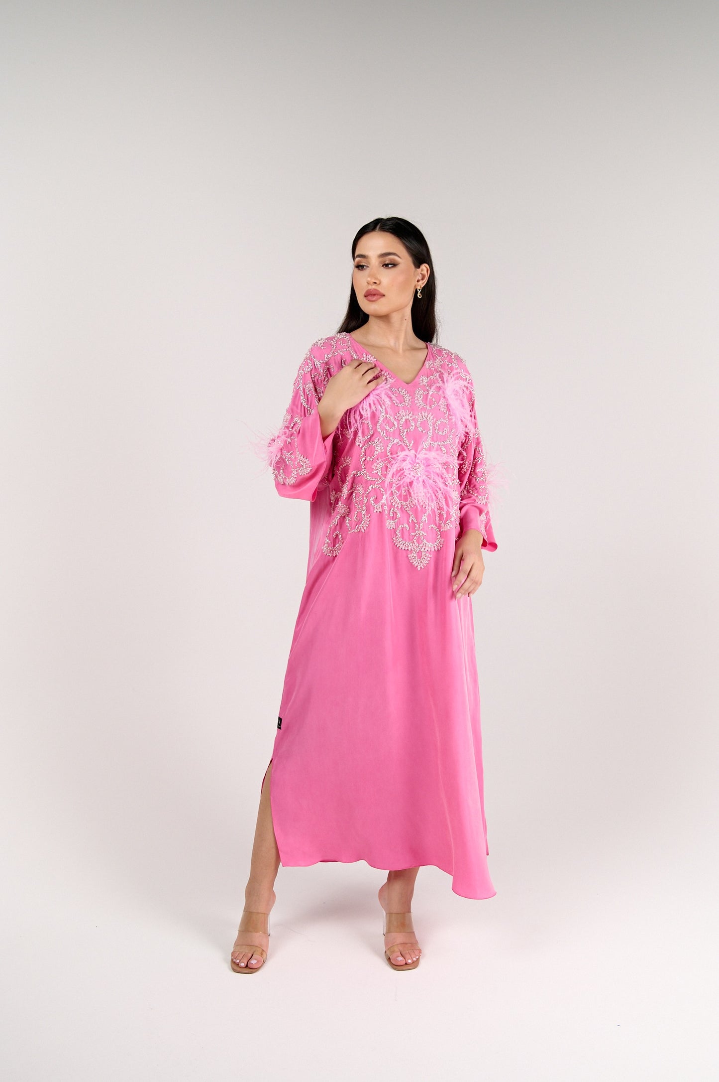 Feathered Glow Caftan