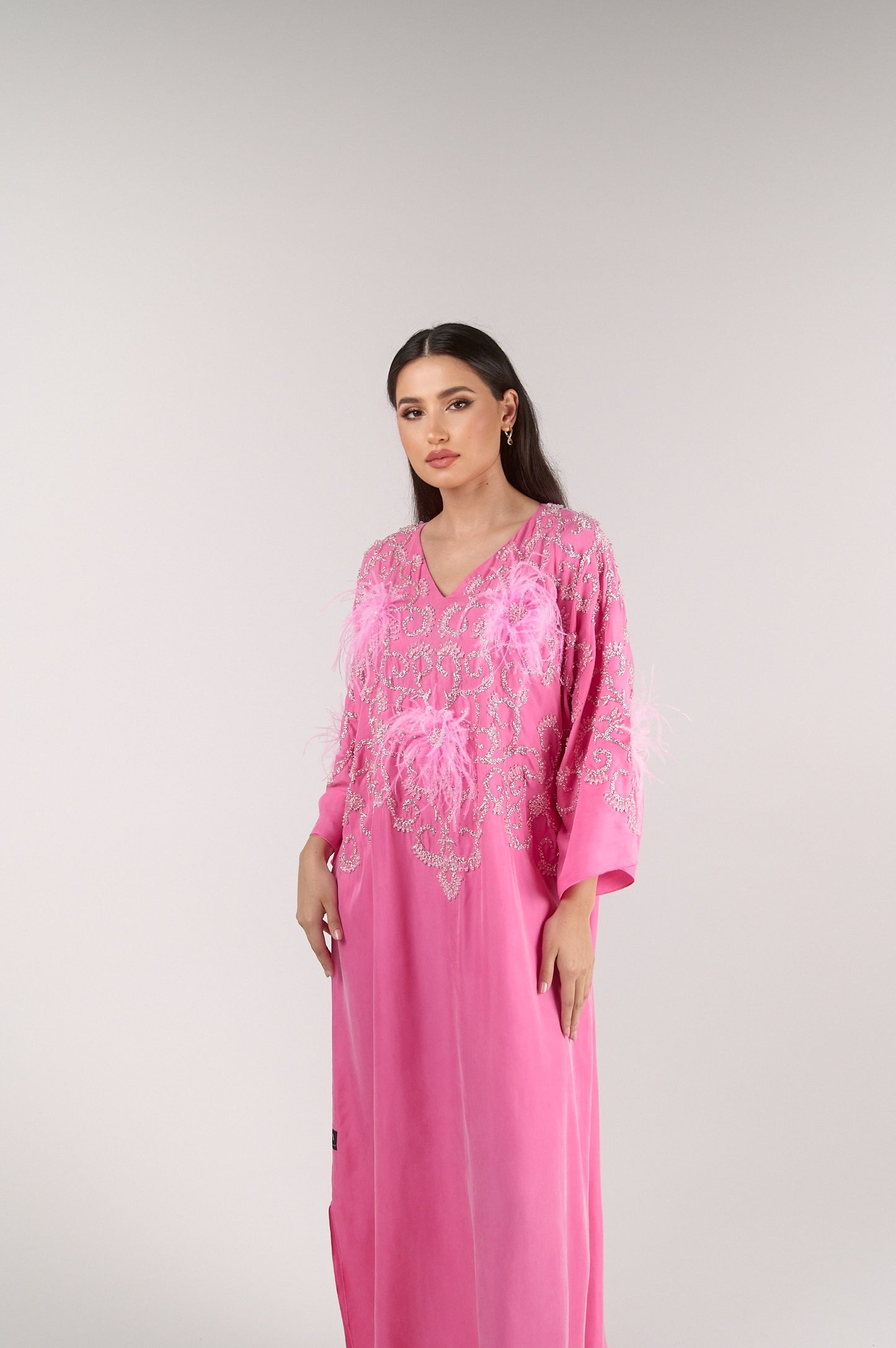 Feathered Glow Caftan