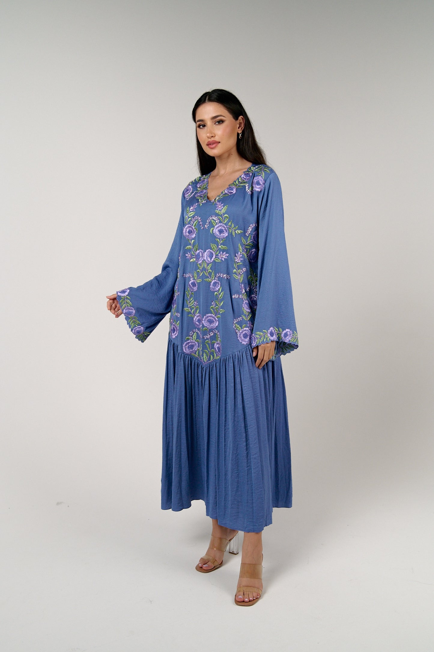 Purple Petals Caftan