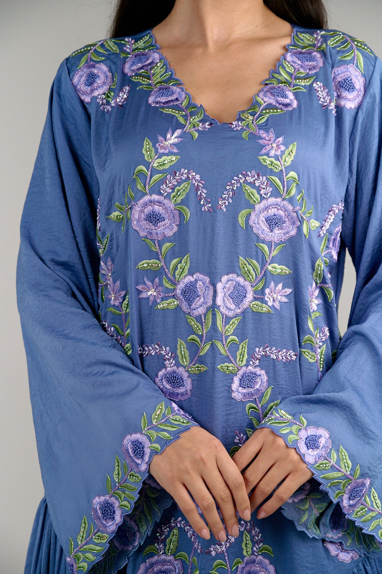 Purple Petals Caftan