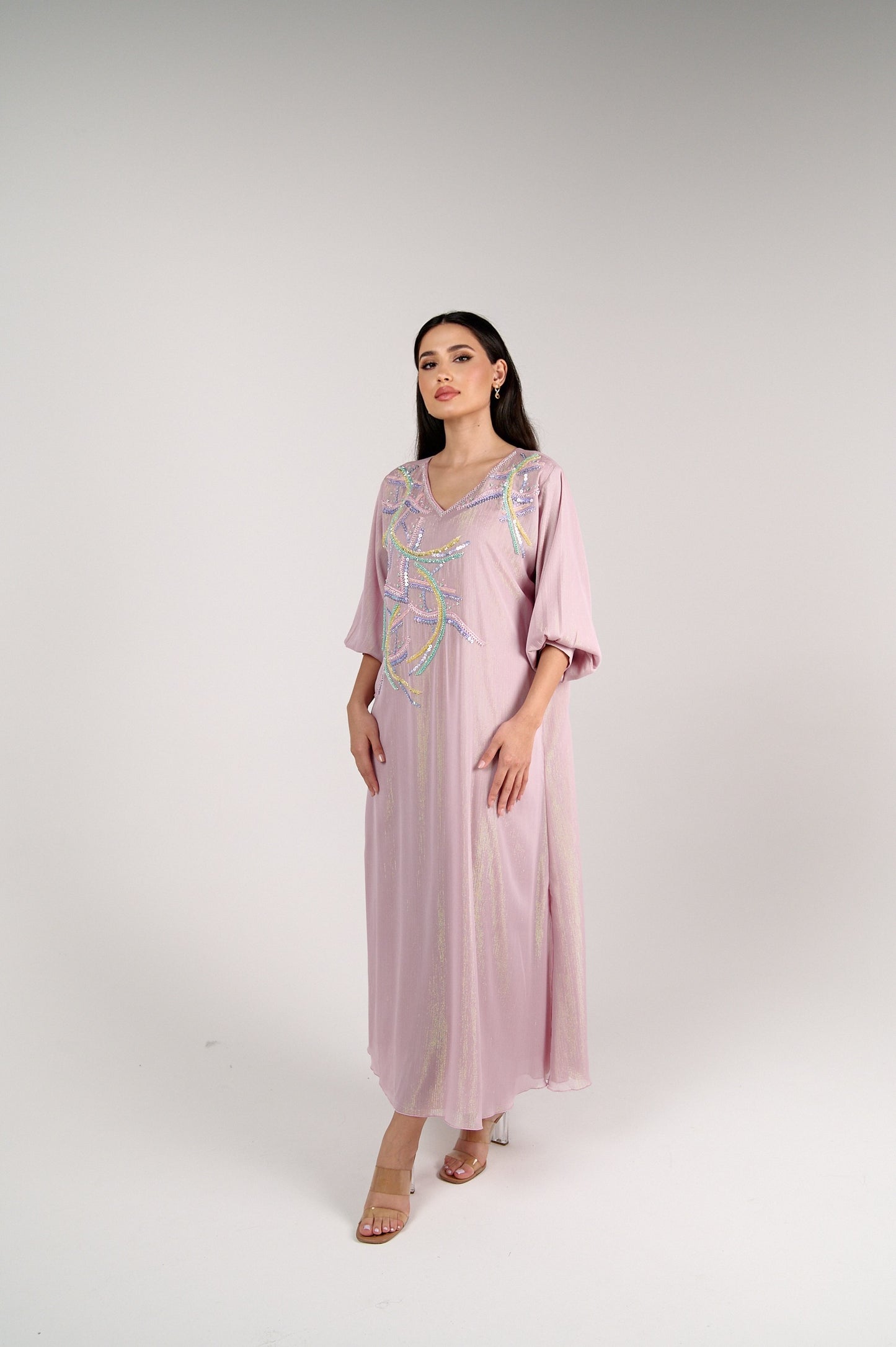 Rosy Elegance Caftan