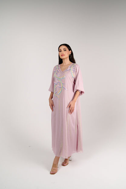 Rosy Elegance Caftan